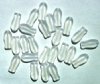 25 15mm Transparent Matte Crystal Fish Beads